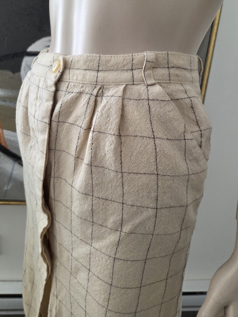 Vintage | Jacques Esterel Paris Windowpane Skirt Suit - Picture 9 of 13